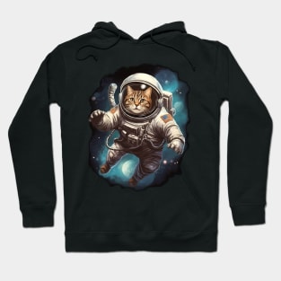 Astronaut Cat In Outter Space Hoodie